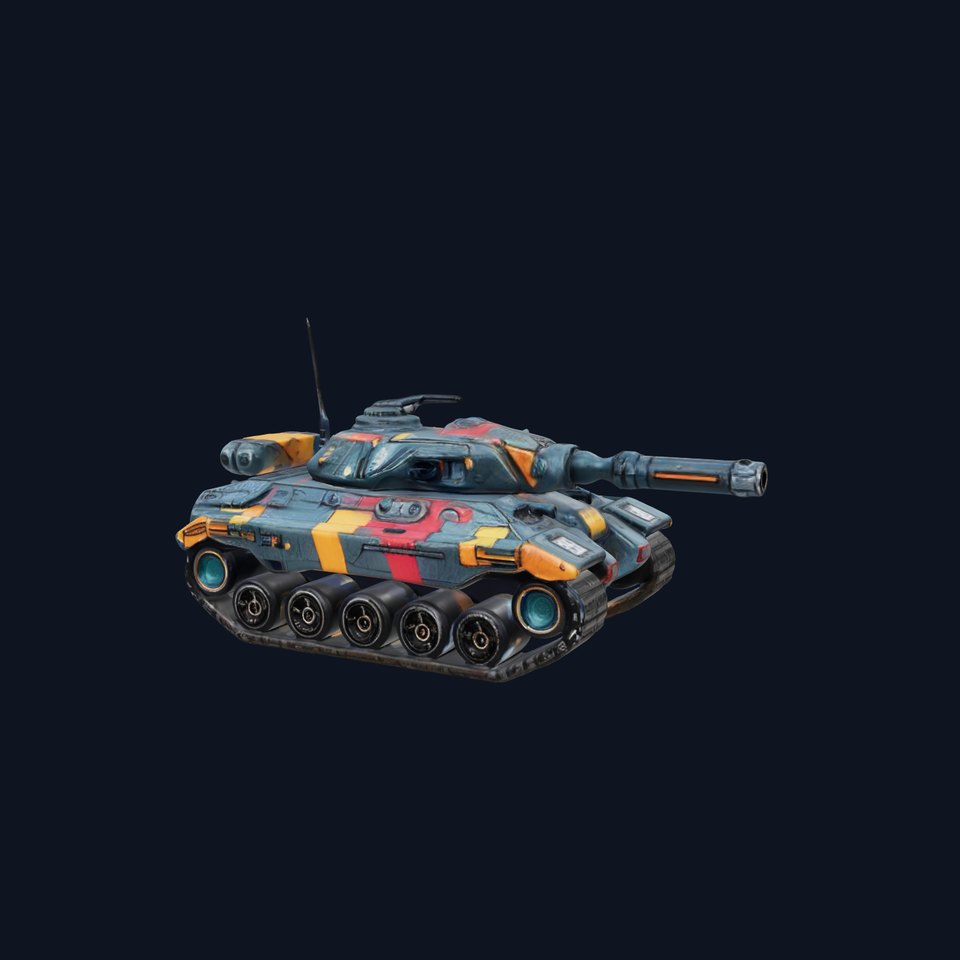Colorful Futuristic Tank Model Pack